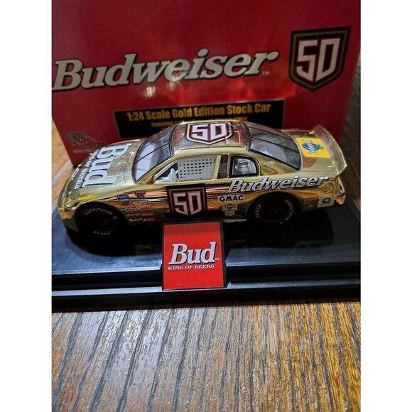 Vintage 98 Racing Champions Gold Ricky Craven #50 Bud Die Cast Nascar Race Car - Picture 2 of 9